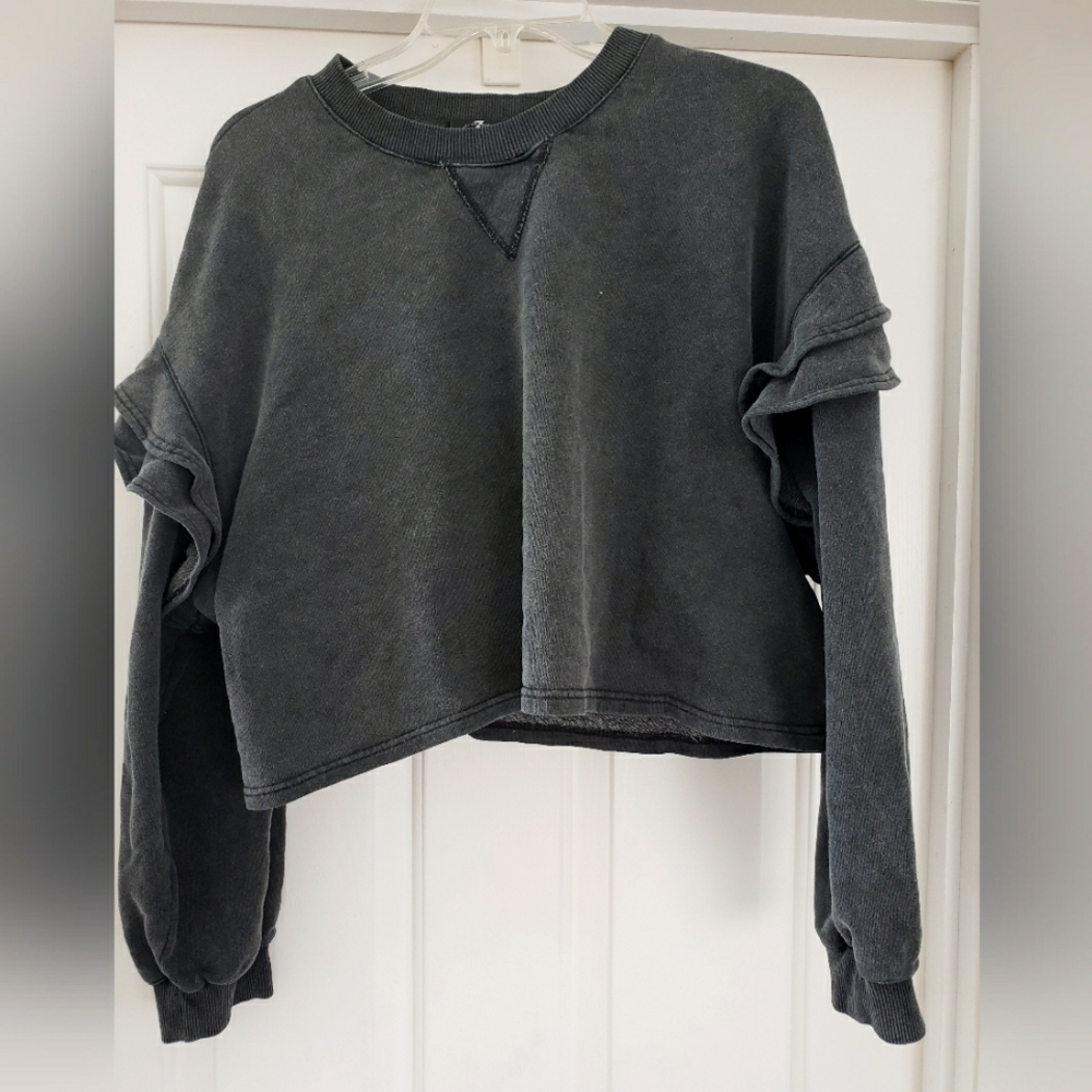 7 For All Mankind Crop Sweatshirt